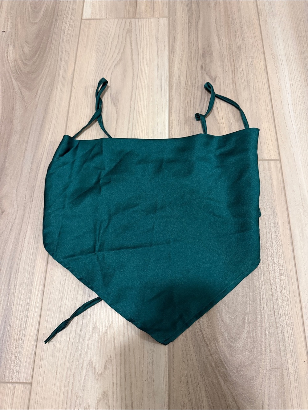 Dark Teal Satin Cami Top